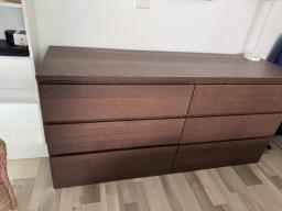 Ikea Malm 6 drawer chest of drawers image 1