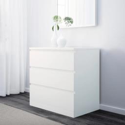 Ikea Malm Chest 3 Drawers White image 4