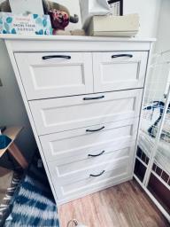 Ikea white 6 drawer chest image 1