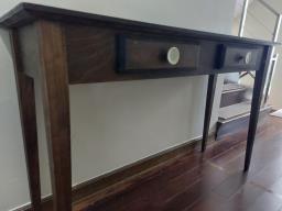 Light wood console table image 1