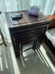 Mahogany side tables set of 4 image 1