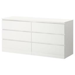 Malm chest of 6 drawers white 160x78 image 2