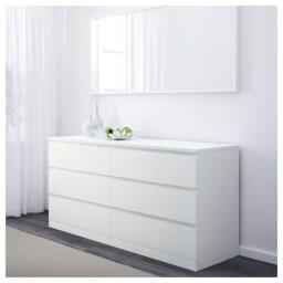 Malm chest of 6 drawers white 160x78 image 4