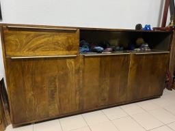 Mango Wood Sideboard with Copper Accents image 4