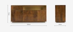 Mango Wood Sideboard with Copper Accents image 5