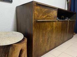 Mango Wood Sideboard with Copper Accents image 6