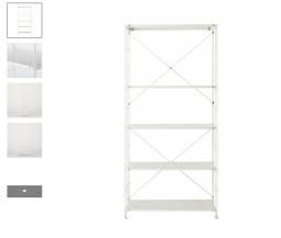 Muji Steel Shelf Set with Wardrobe Bar image 1
