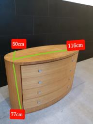 Oval Dresser w 4 drawers Excellent Cond image 3