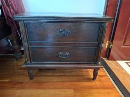 Solid Oak 2 Drawer Dresser image 1