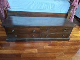 Solid Oak 4 Chest of Drawers image 1