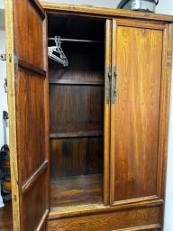 Solid wood antique wardrobe image 2