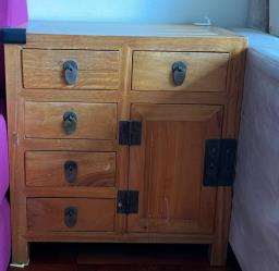 Solid wood side table image 1