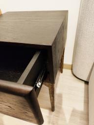 Sturdy French Oak Side Table image 3