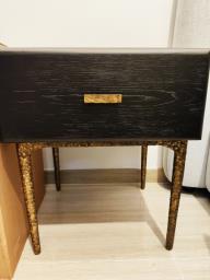 Sturdy French Oak Side Table image 4