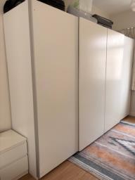Two Ikea wardrobes with sliding doors image 1