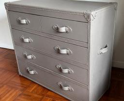 Vogue Leather Studded Chest of Drawers image 2