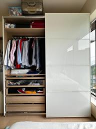 wardrobe Ikea  white glass combination image 1