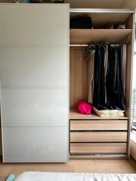 wardrobe Ikea  white glass combination image 3