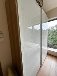 wardrobe Ikea  white glass combination image 5