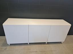 White Glossy Side Cabinet Excell Cond image 1