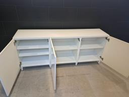 White Glossy Side Cabinet Excell Cond image 2