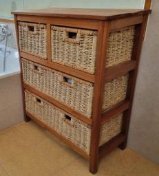 Woodwicker 4-basket dresser - Handmade image 2