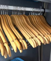 Wooden clothing hangers image 1