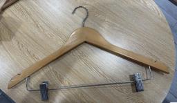 Wooden clothing hangers image 1