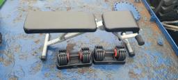 110lbs Adjustable Dumbbell Set And Bench image 1