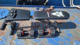 110lbs Adjustable Dumbbell Set And Bench image 1