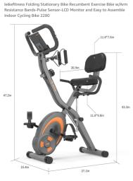 Exercise Bike with Arm Resistance Band image 2