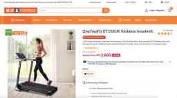Onetwofit Digital Treadmill like New image 2