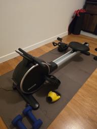 Rowing  machine along with mattress image 1