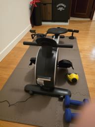 Rowing  machine along with mattress image 2