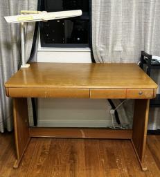 2 Wood Study Desk with Two Drawers image 1