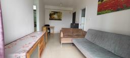 2 seat brown sofa and 3 seat sofa bed image 1