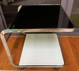 4 Glass Coffee  Tea Table with Wheels image 1