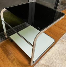 4 Glass Coffee  Tea Table with Wheels image 2