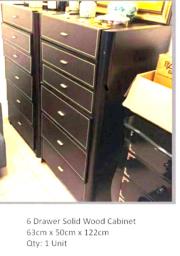 6 Drawer Solid Wood Cabinet image 1