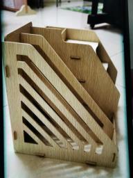 Bamboo basket and book holder image 3