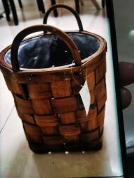 Bamboo basket and book holder image 4