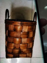 Bamboo basket and book holder image 5