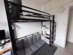 Black loft bed frame only Free image 3