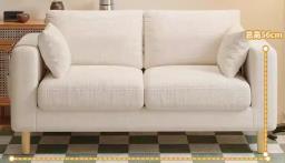 Free Modern 2-seater Sofa light Grey image 7