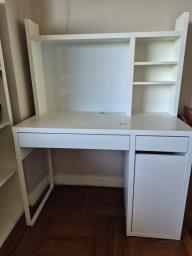 Ikea desk shelf 2 chairs and side tabl image 3