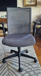 Ikea desk shelf 2 chairs and side tabl image 1