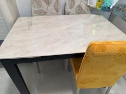 Marble dining table with chairs for free image 1