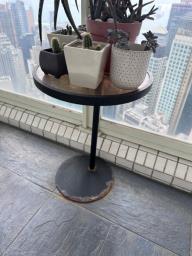 Outside side table with 1 chair image 1