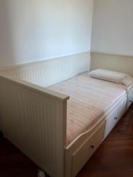 Queen size bed frame with bed- image 2