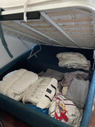 Queen size bed frame with bed- image 3